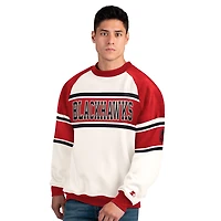 Sweat-shirt ras du cou en molleton blanc pour homme des Chicago Blackhawks