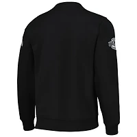 Sweat-shirt à carreaux croisés Starter x NHL Black Ice noir des Chicago Blackhawks pour hommes