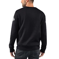 Sweat-shirt à carreaux croisés Starter x NHL Black Ice noir des Chicago Blackhawks pour hommes
