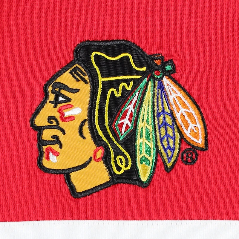 Haut à manches longues lacets Tommy Hilfiger rouge Chicago Blackhawks Walter pour hommes