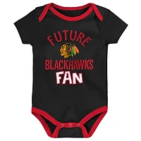 Newborn & Infant Chicago Blackhawks #1 Draft Pick 2 Pack Bodysuit Blanket Set