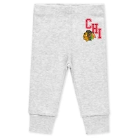 Newborn & Infant WEAR by Erin Andrews Chicago Blackhawks Turn Me Around Bodysuits Pants 3-Piece Set