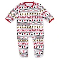 Ensemble de Noël pour nouveau-né WEAR by Erin Andrews avec pyjama et bavoir à fermeture éclair intégrale imprimé intégral des Blackhawks Chicago