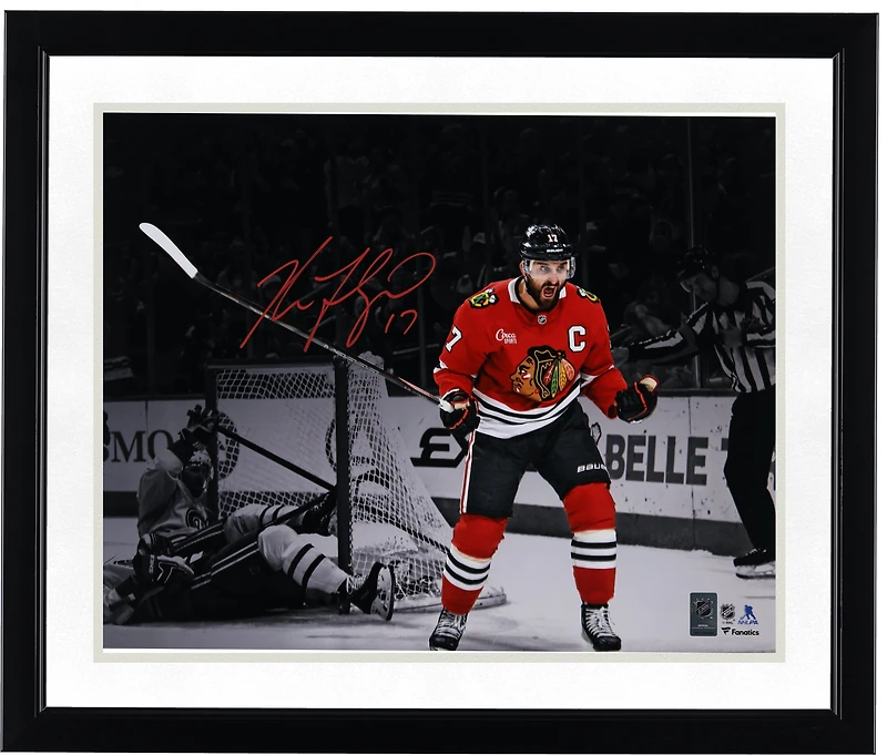 Nick Foligno Chicago Blackhawks Autographed 16" x 20" Red Jersey Celebration Spotlight Photograph