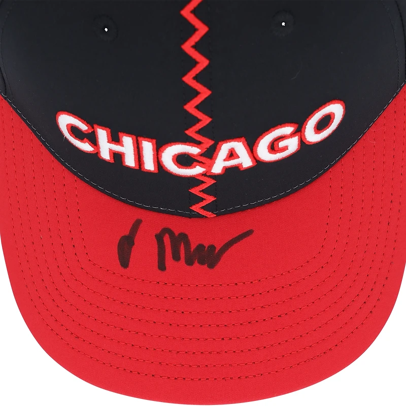 Oliver Moore Chicago Blackhawks Autographed 2023 NHL Reverse Retro Cap
