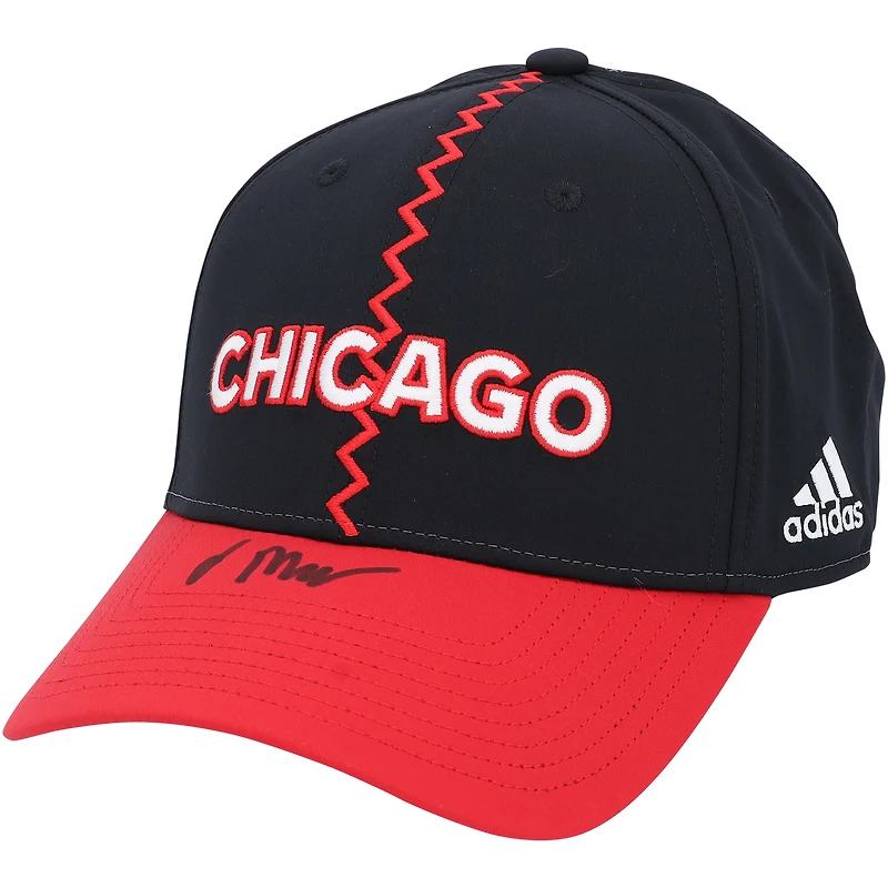 Oliver Moore Chicago Blackhawks Autographed 2023 NHL Reverse Retro Cap