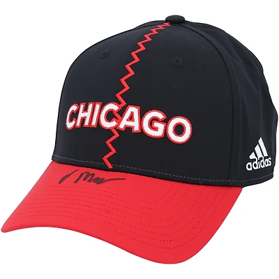 Oliver Moore Chicago Blackhawks Autographed 2023 NHL Reverse Retro Cap