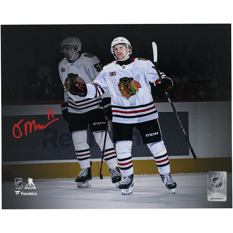 Oliver Moore Chicago Blackhawks Autographed 8" x 10" First NHL Goal Celebration Photograph
