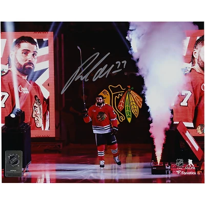 Photographie d'introduction d'avant-match autographiée de Pat Maroon des Chicago Blackhawks 8" x 10"