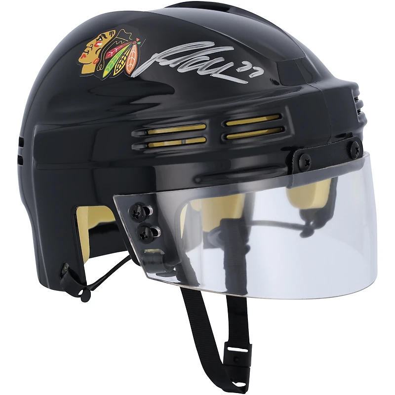 Casque mini noir autographié Pat Maroon des Chicago Blackhawks