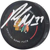 Rondelle de match officielle autographiée par Pat Maroon des Chicago Blackhawks