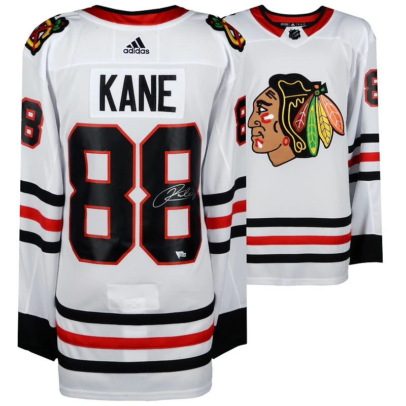 Patrick Kane Chicago Blackhawks Maillot Authentique Adidas Blanc Autographié