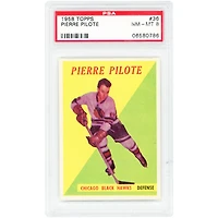 Pierre Pilote Chicago Blackhawks 1958 Topps #36 PSA Authenticated 8 Card
