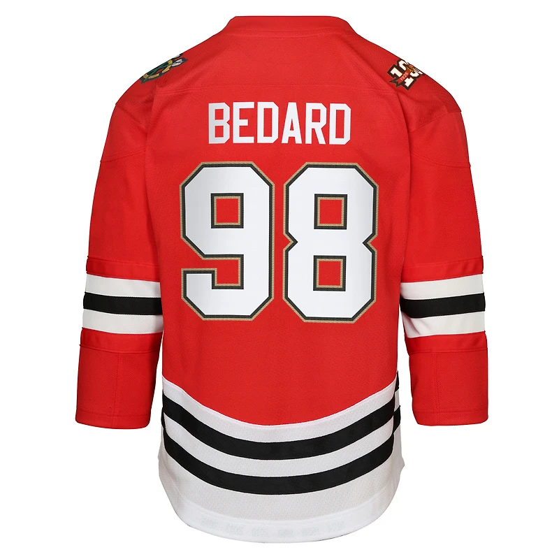 Preschool Connor Bedard Red Chicago Blackhawks Centennial Replica Player Jersey