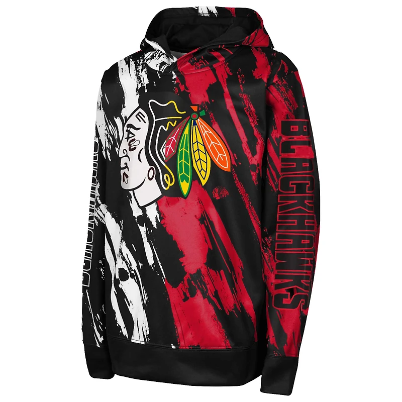 Sweat à capuche rouge pour enfants d'âge préscolaire Chicago Blackhawks Master Snipe