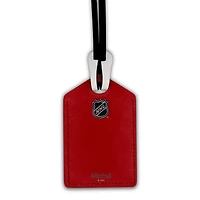 Étiquette de bagage en cuir personnalisée Blackhawks de Chicago rouge