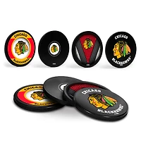 The Sports Vault Chicago Blackhawks Four-Piece Puck Coaster Set