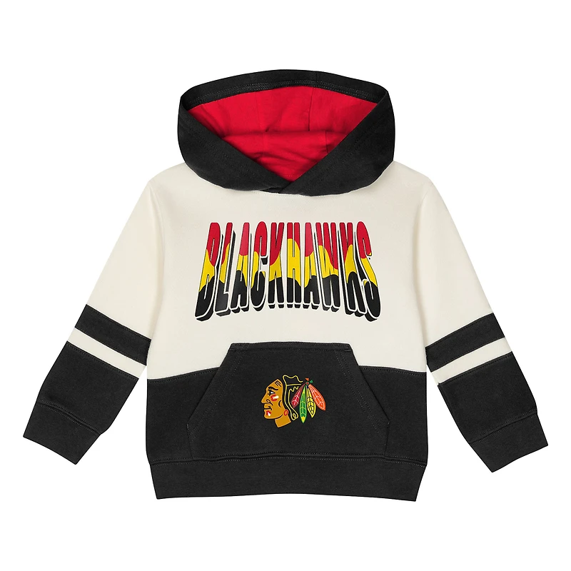 Ensemble sweat à capuche et pantalon en polaire noir Chicago Blackhawks Chants and Cheers pour tout-petits Outerstuff