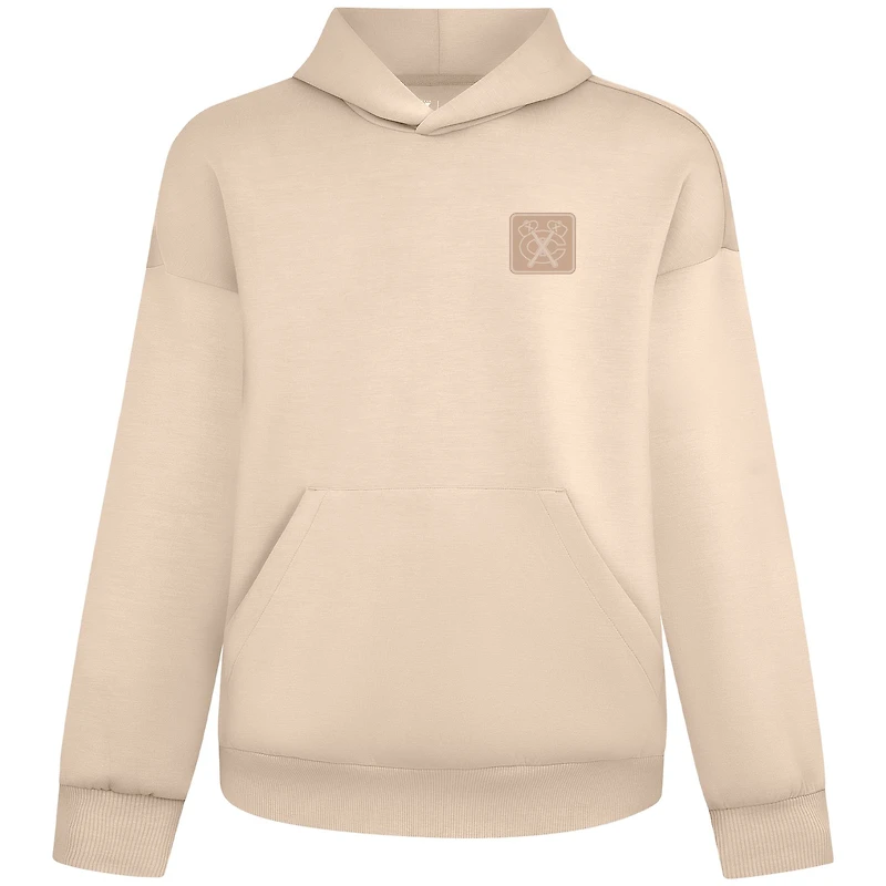 Unisex Levelwear Khaki Chicago Blackhawks Tri-Blend Luxe Signature Hoodie