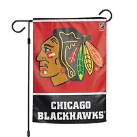 Drapeau de jardin double face WinCraft Chicago Blackhawks 12 po x 18 po
