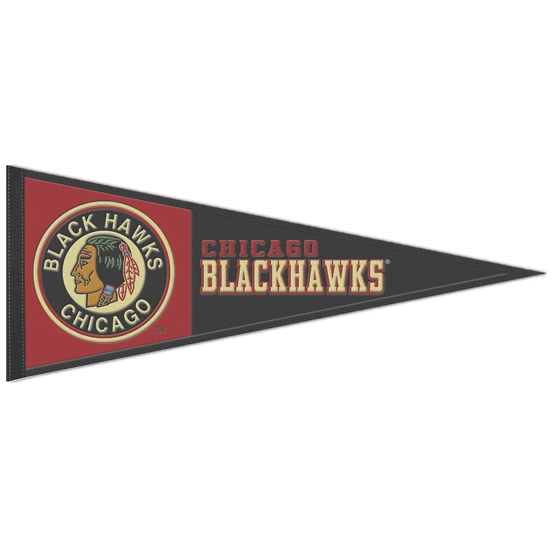 WinCraft Chicago Blackhawks 13" x 32" fanion logo rétro