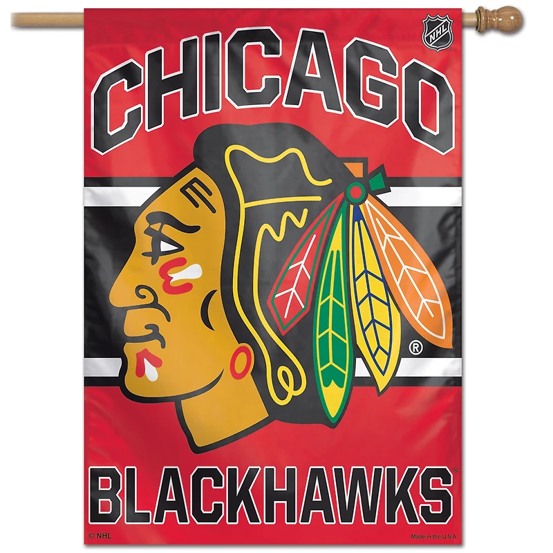Bannière verticale simple face WinCraft Chicago Blackhawks 28" x 40"