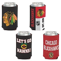WinCraft Chicago Blackhawks 4-Pack 12oz. Ensemble refroidisseur de canettes