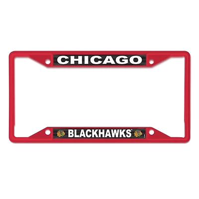 WinCraft Chicago Blackhawks Chrome Colored License Plate Frame