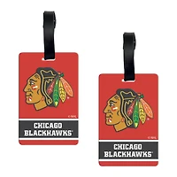 Paquet de 2 étiquettes de bagage WinCraft Chicago Blackhawks