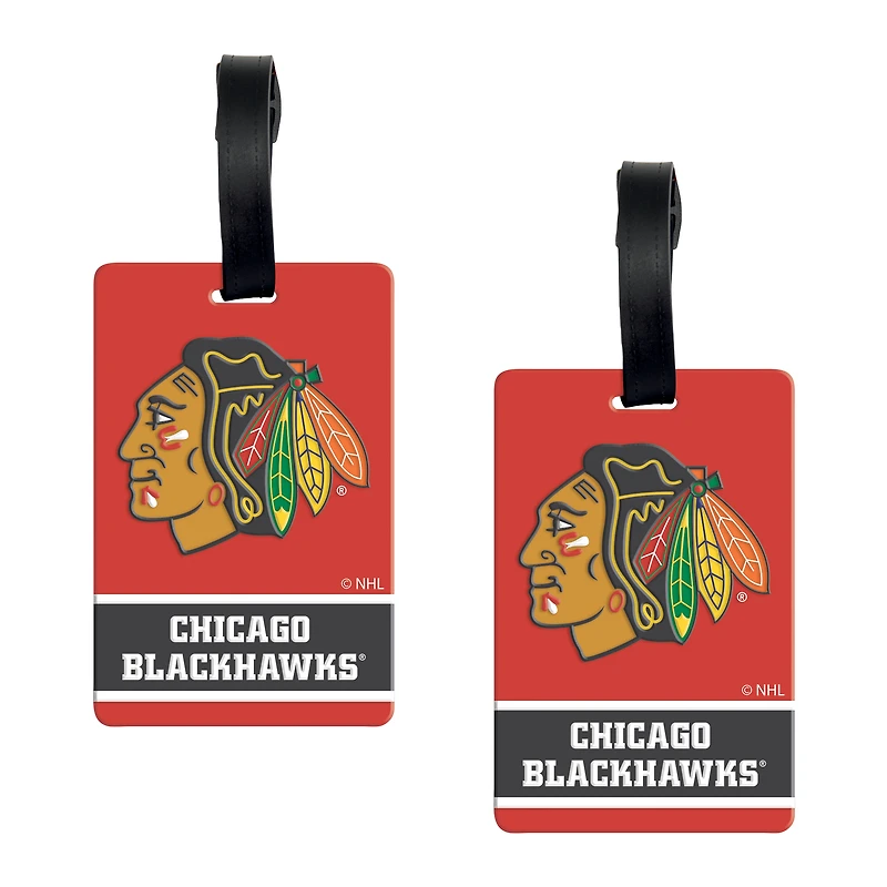Paquet de 2 étiquettes de bagage WinCraft Chicago Blackhawks