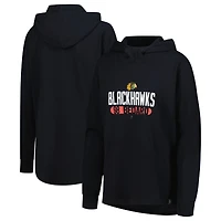 Sweat à capuche noir pour femme Levelwear Connor Bedard des Blackhawks de Chicago Vivid Tracer avec nom et numéro