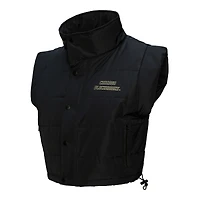 Gilet matelassé court entièrement zippé noir Chicago Blackhawks de Mitchell & Ness pour femme