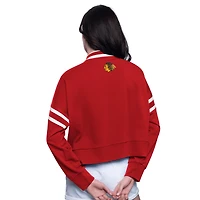 Sweat-shirt court Power Play rouge pour femme des Chicago Blackhawks