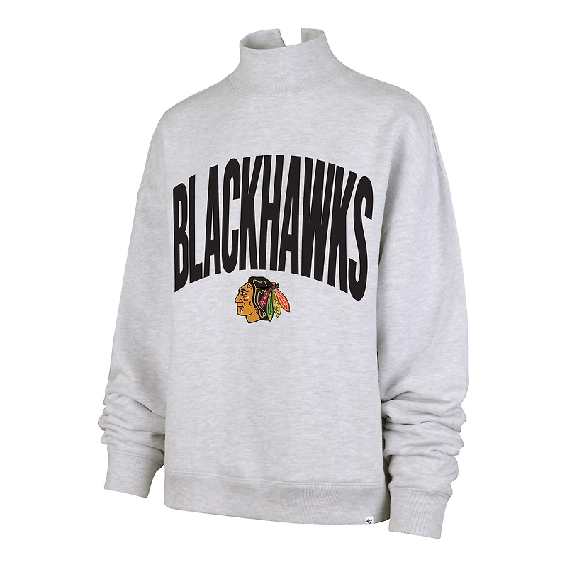Women's '47 Heather Gray Chicago Blackhawks Subtle Muse Sweatshirt