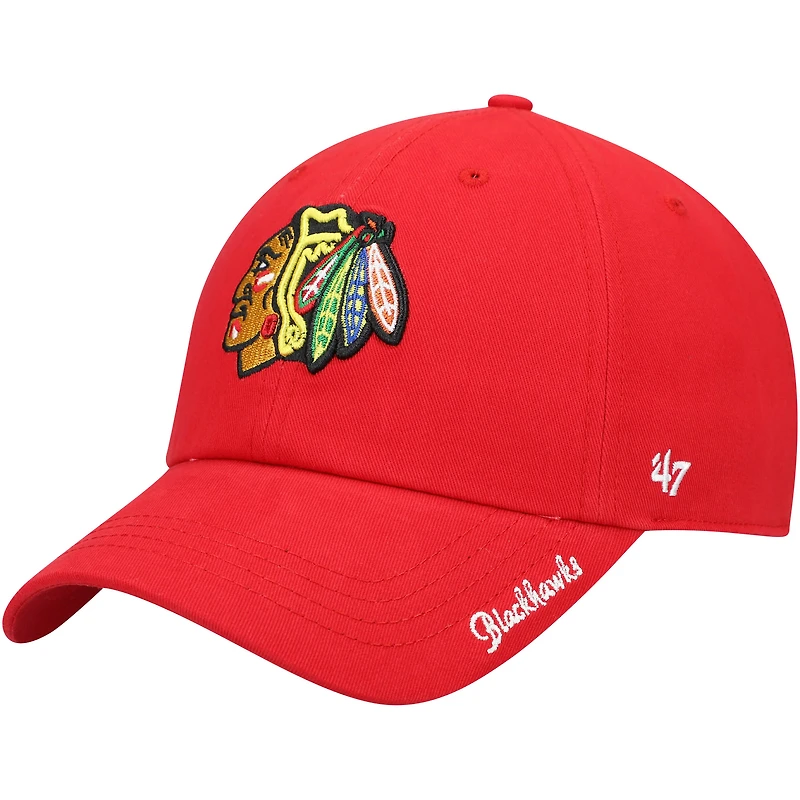 Women's '47 Red Chicago Blackhawks Team Miata Clean Up Adjustable Hat