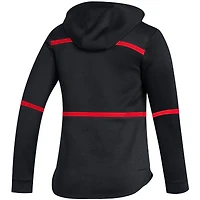 Sweat à capuche adidas noir Chicago Blackhawks Under the Lights AEROREADY pour femme