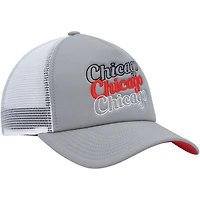 Women's adidas Gray/White Chicago Blackhawks Foam Trucker Snapback Hat