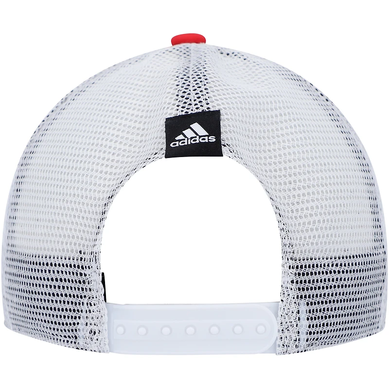 Casquette snapback de camionneur en mousse graphique Chicago Blackhawks adidas rouge/blanc pour femme