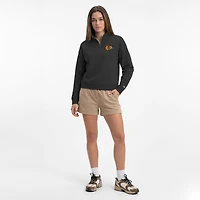 Women's Champion  Black Chicago Blackhawks Powerblend Quarter-Zip Sweatshirt