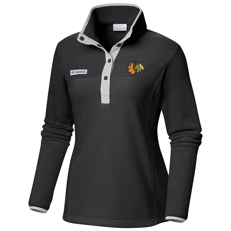 Women's Columbia Black Chicago Blackhawks Benton Springs Half-Snap Jacket
