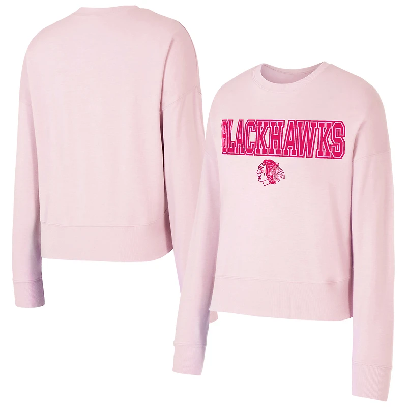 SweaTop rose ton sur pour femme Concepts Sport des Blackhawks de Chicago