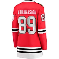 Fanatics pour femmes Andreas Athanasiou rouge Maillot de joueur échappé à domicile des Blackhawks Chicago