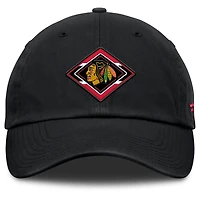 Women's Fanatics Black Chicago Blackhawks Authentic Pro Rink Adjustable Hat