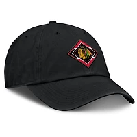 Casquette ajustable authentique Pro Rink des Chicago Blackhawks pour femmes Fanatics noire