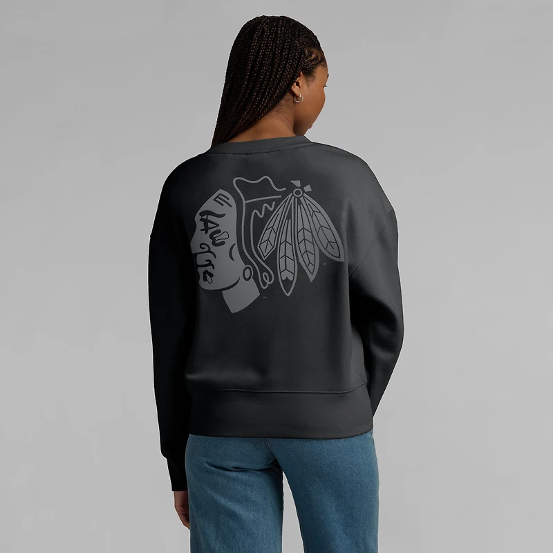Sweat-shirt à capuche noir Chicago Blackhawks Elements Flow pour femme Fanatics