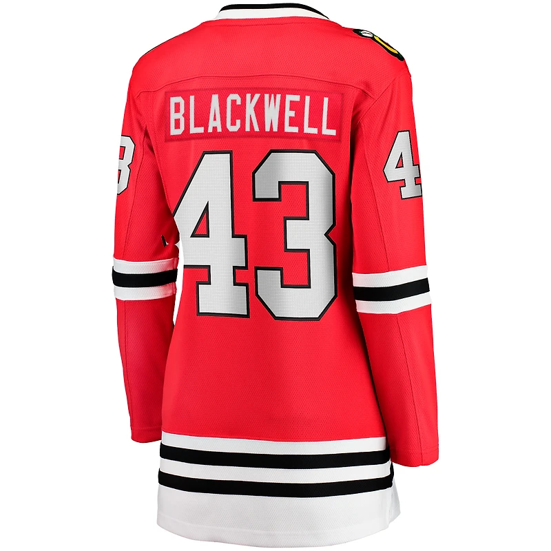 Women's Fanatics Colin Blackwell Red Chicago Blackhawks Home Breakaway Player Jersey
