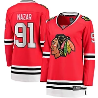 Maillot domicile rouge Frank Nazar des Blackhawks de Chicago pour femmes (Fanatics).