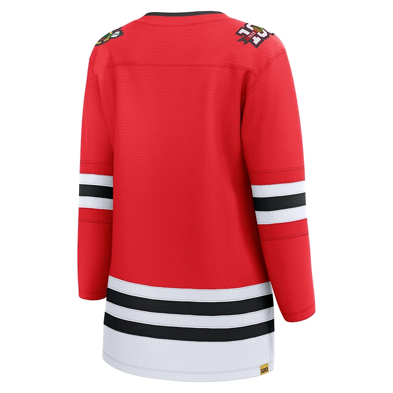 Women's Fanatics Red Chicago Blackhawks Centennial Breakaway Jersey