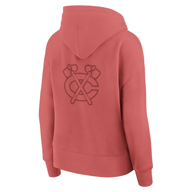 Sweat à capuche ton sur subtil Elements Future Ground des Chicago Blackhawks pour femmes Fanatics Red