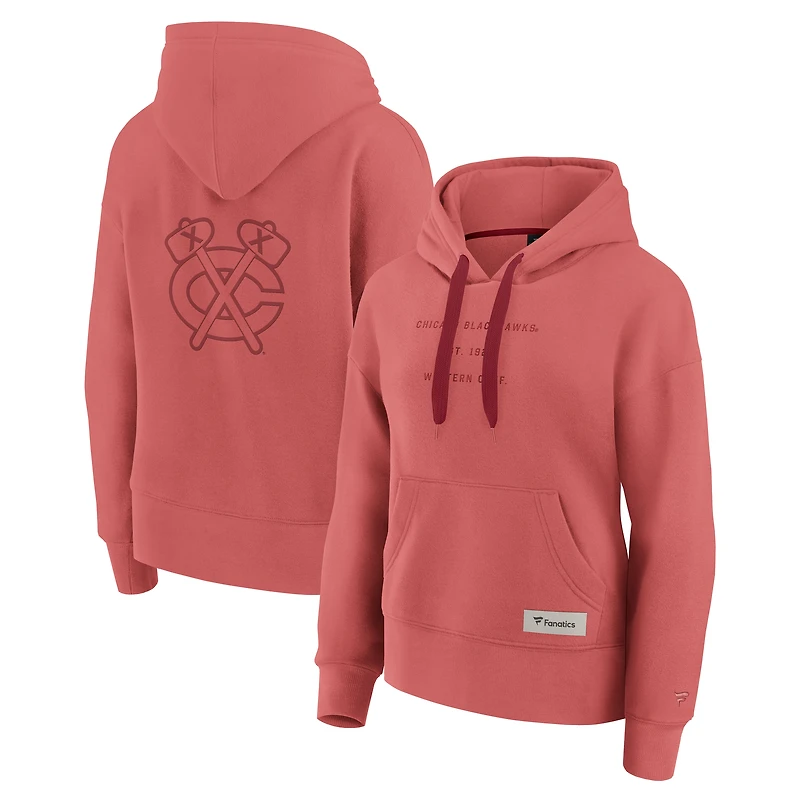 Women's Fanatics Red Chicago Blackhawks Elements Future Ground Subtle Tonal Pullover Hoodie